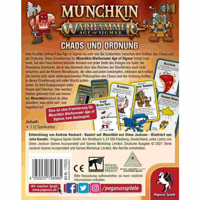 Pegasus Spiele Munchkin Warhammer Age Of Sigmar: Chaos & Ordnung (DE) – Bild 2