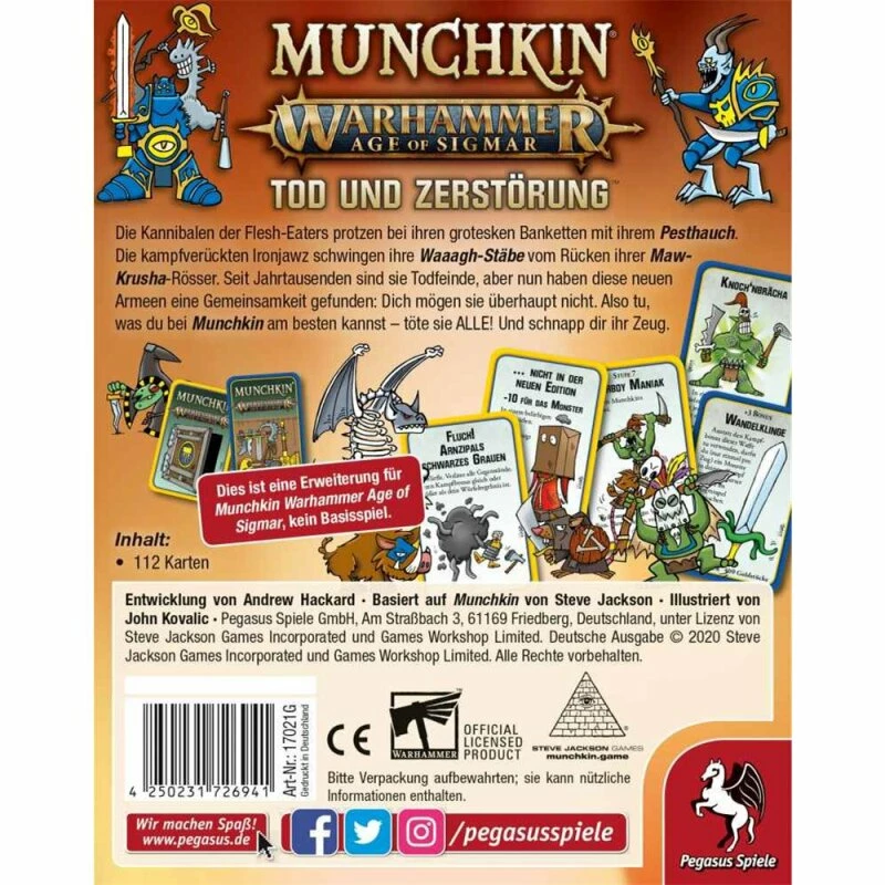 Pegasus Spiele Munchkin Warhammer: Age Of Sigmar - Tod Und Zerstörung (DE) – Bild 2