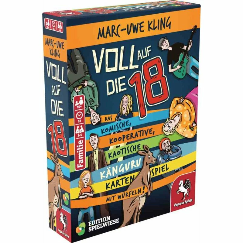 Pegasus Spiele Voll Auf Die 18 – Das Känguru-Kartenspiel (DE)